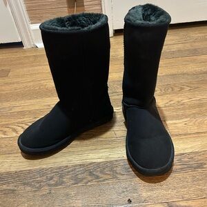 UGG Black Winter & Rain Boots with Plush Lining